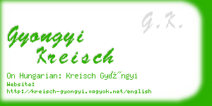 gyongyi kreisch business card